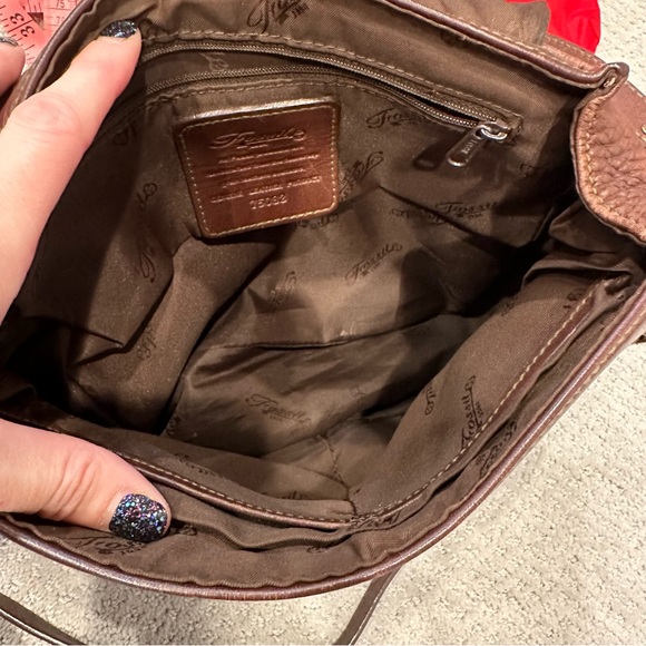 FOSSIL Brown Leather Satchel Bag - Picture 13 of 13